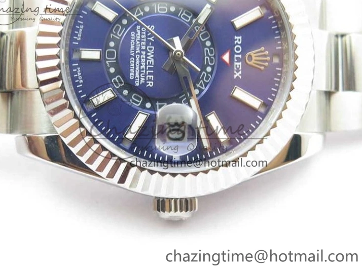 0413 Sky-Dweller 326934 SS AIF Blue Dial on SS Bracelet A23J to RelaxedFit 2787